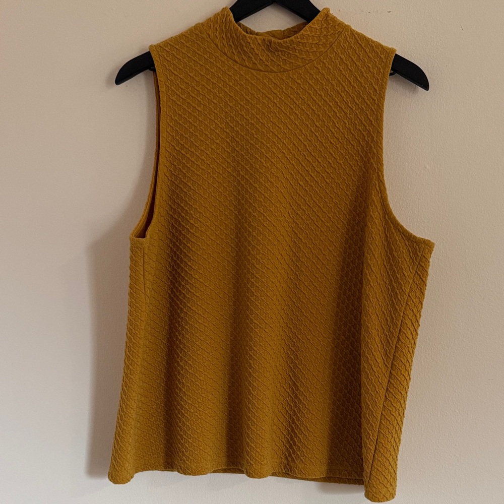 Anthropologie Mustard Sleeveless Top